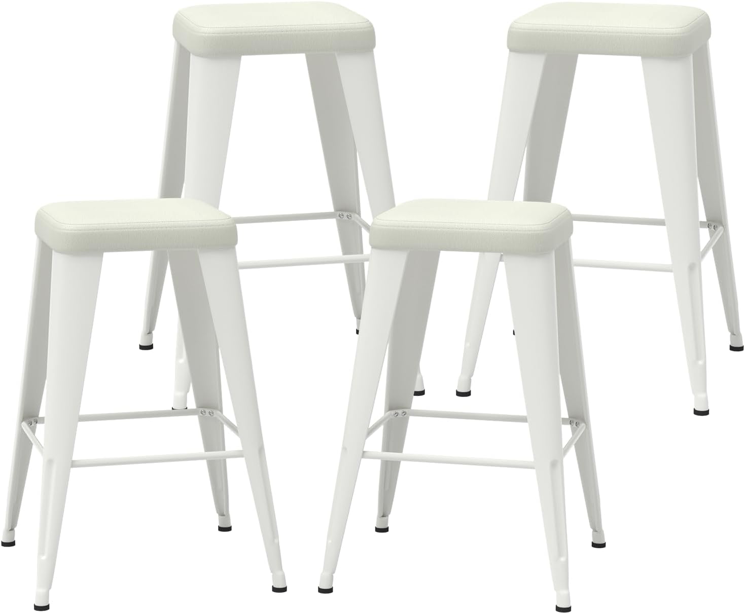バースツール4脚セット、高さ26インチのカウンターハイトバー - Home Bar And Counter のレビューと価格
