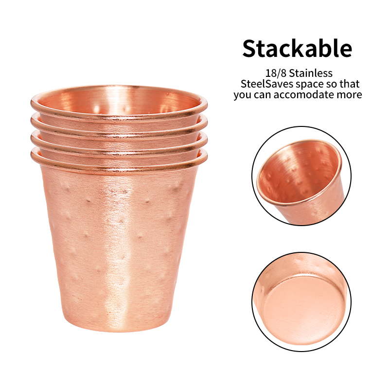 4個/6個セット 銅メッキビールカップ 2オンス 耐衝撃 モ - Mule Copper Mug のレビューと価格