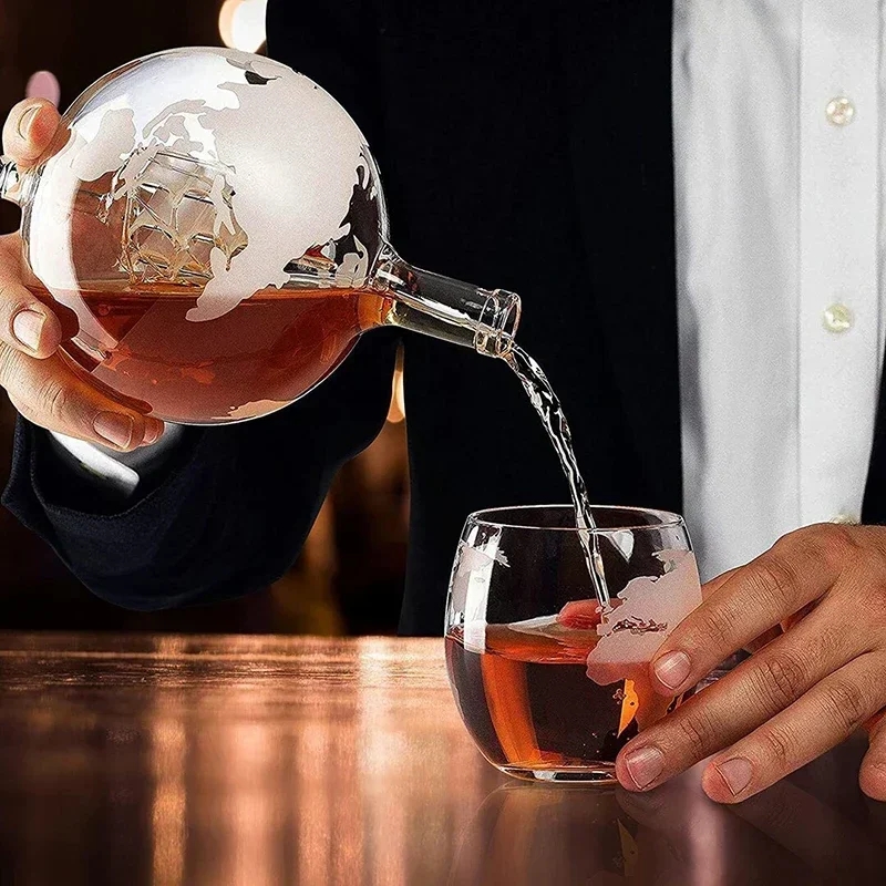 クリエイティブな地球の長椅子セット、鉛フリーのカラフ、絶妙な - Decanter Globe Set のレビューと価格