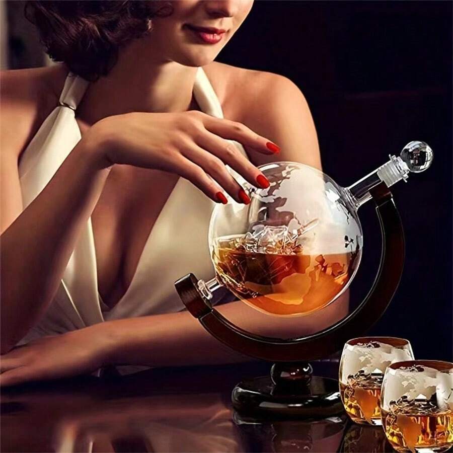 1個/3個セットの地球儀型デカンタ、ウイスキーグローブデカン - Decanter Globe Set のレビューと価格