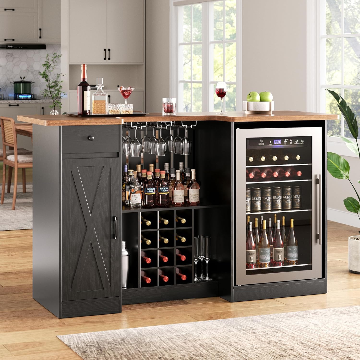 72インチのホームバーキャビネット（冷蔵庫スペース付き）、U - Home Bar And Fridge のレビューと価格