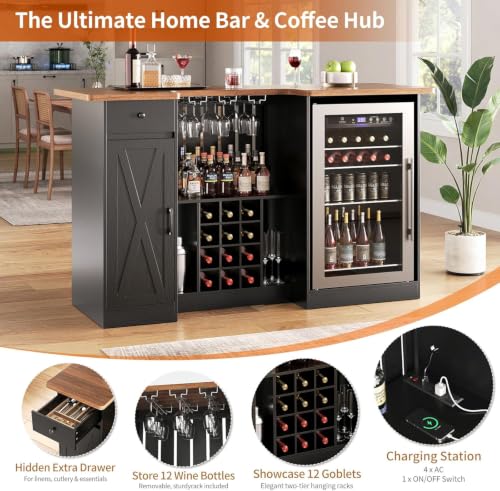 72インチのホームバーキャビネット（冷蔵庫スペース付き）、U - Home Bar And Fridge のレビューと価格